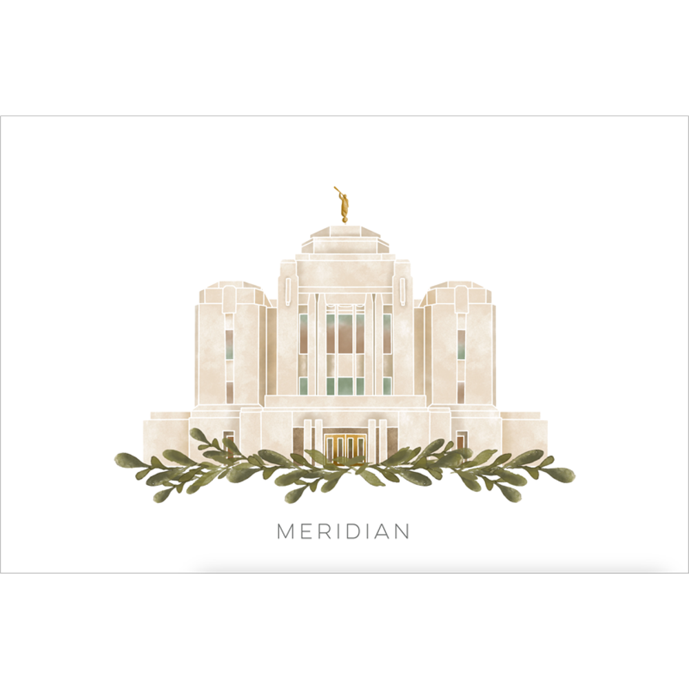 Meridian Idaho Temple (11x13 Framed Art), , large image number 0