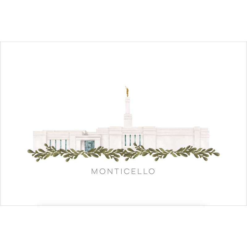 Monticello Utah Temple (11x13 Framed Art)