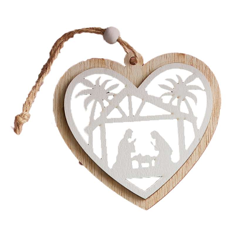 Heart Nativity Ornament, , large image number 0