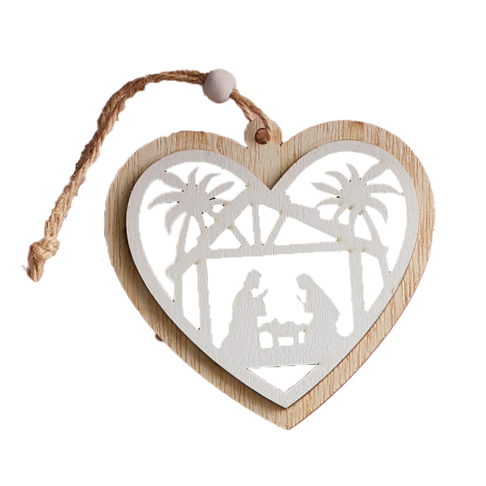 Heart Nativity Ornament, , large image number 0