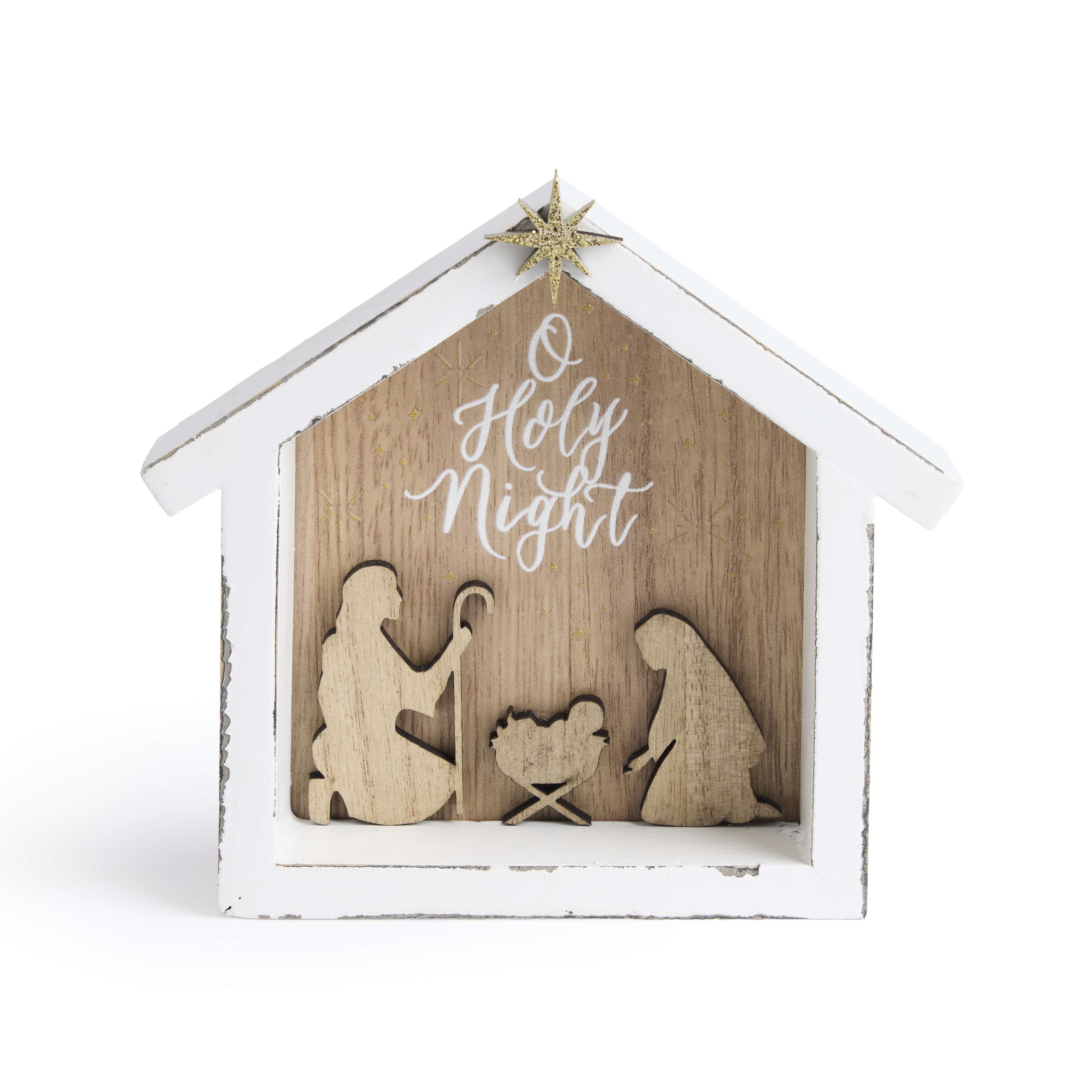 Wood Scene Nativity, , large image number 0