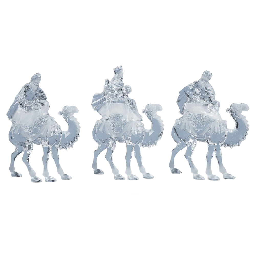 Three Kings Acrylic Nativity Figurines