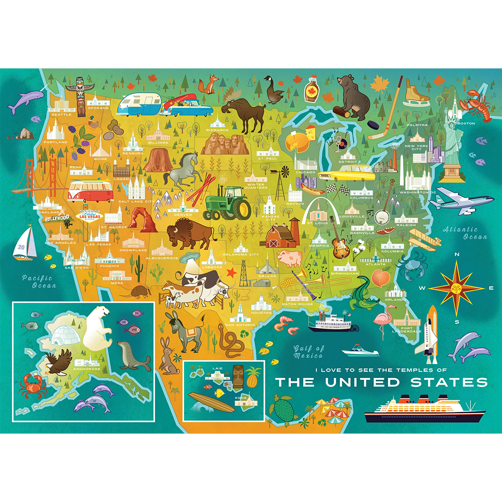 Temples of the United States 1000 Piece Puzzle, , large