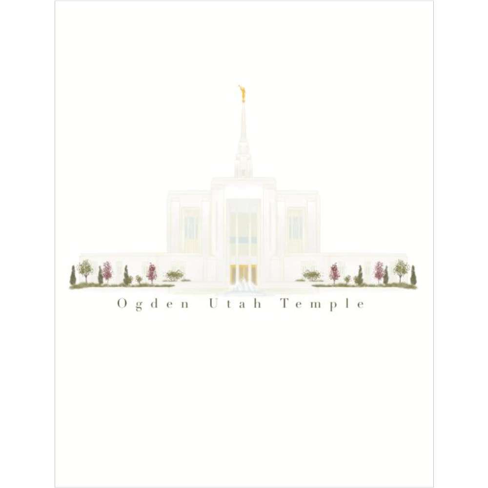 8X10 Ogden Utah Temple - Print, , large image number 0