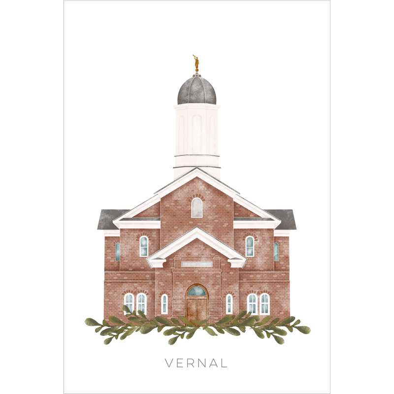 Vernal Utah Temple (11x13 Framed Art), , large image number 2