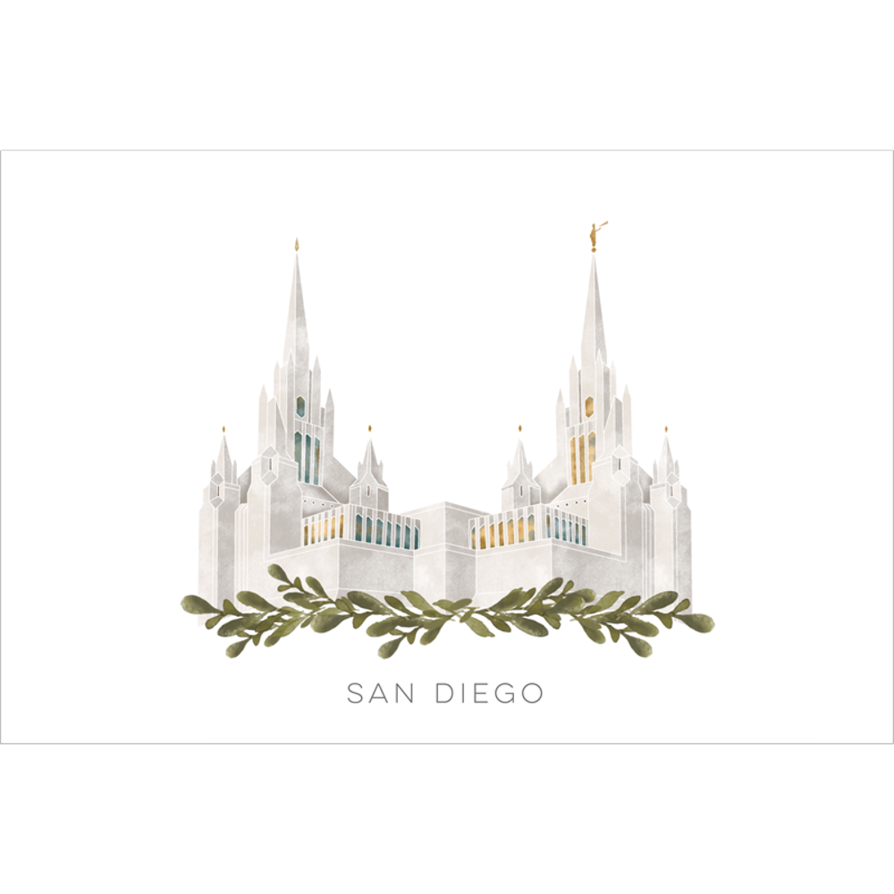 San Diego California Temple (11x13 Framed Art), , large image number 2