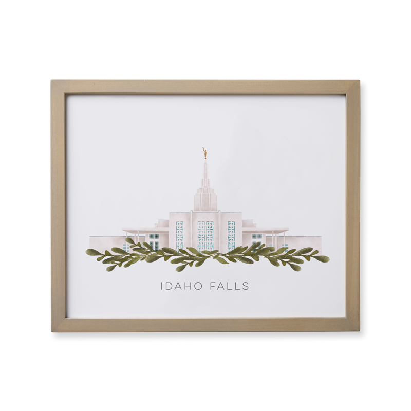 Idaho Falls Idaho Temple (18x22 Framed Paper Print)