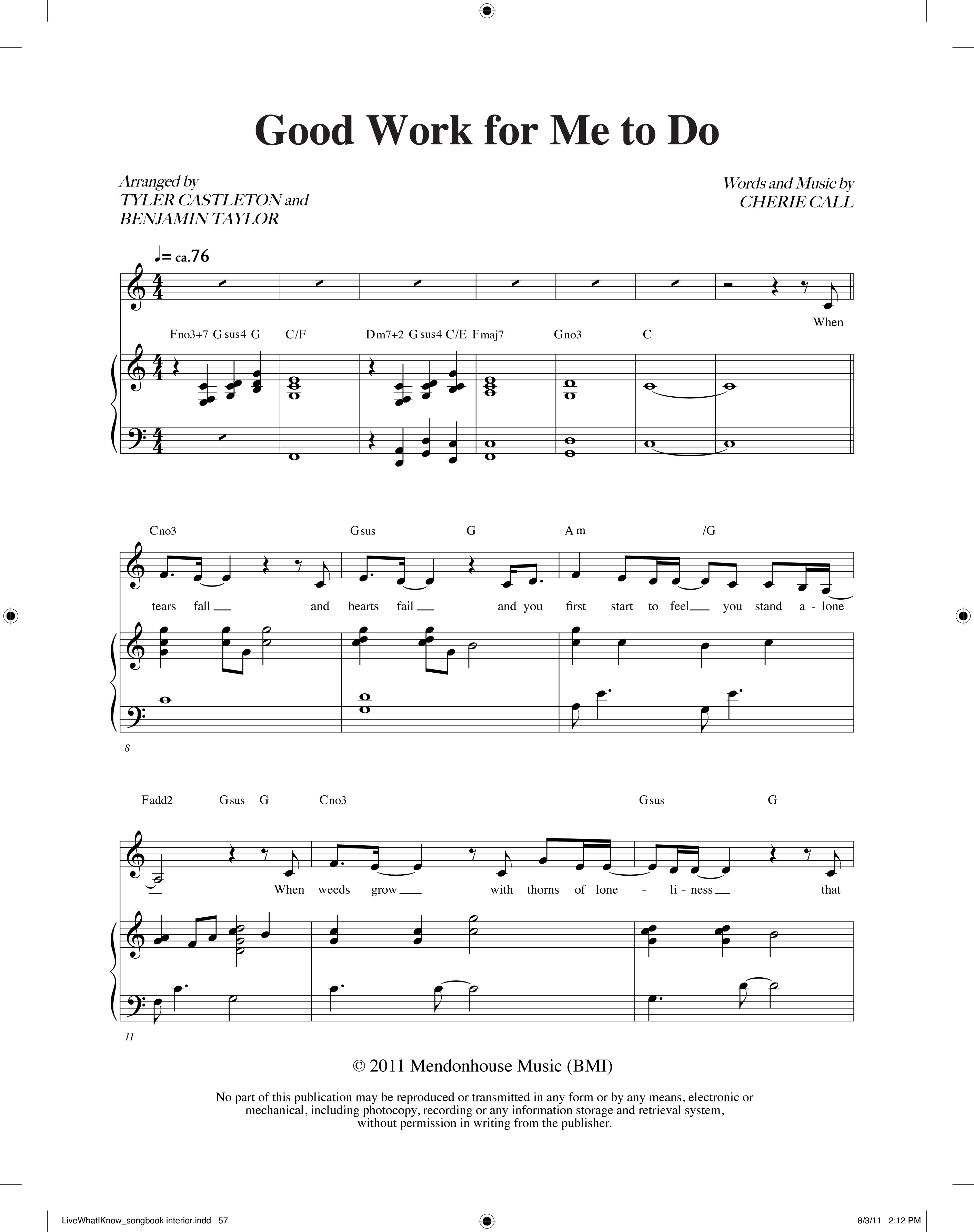 Good Work for Me to Do