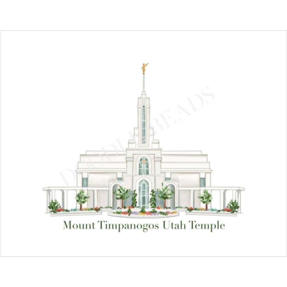 8X10 Mount Timpanogos Utah Temple - Print, , large image number 0