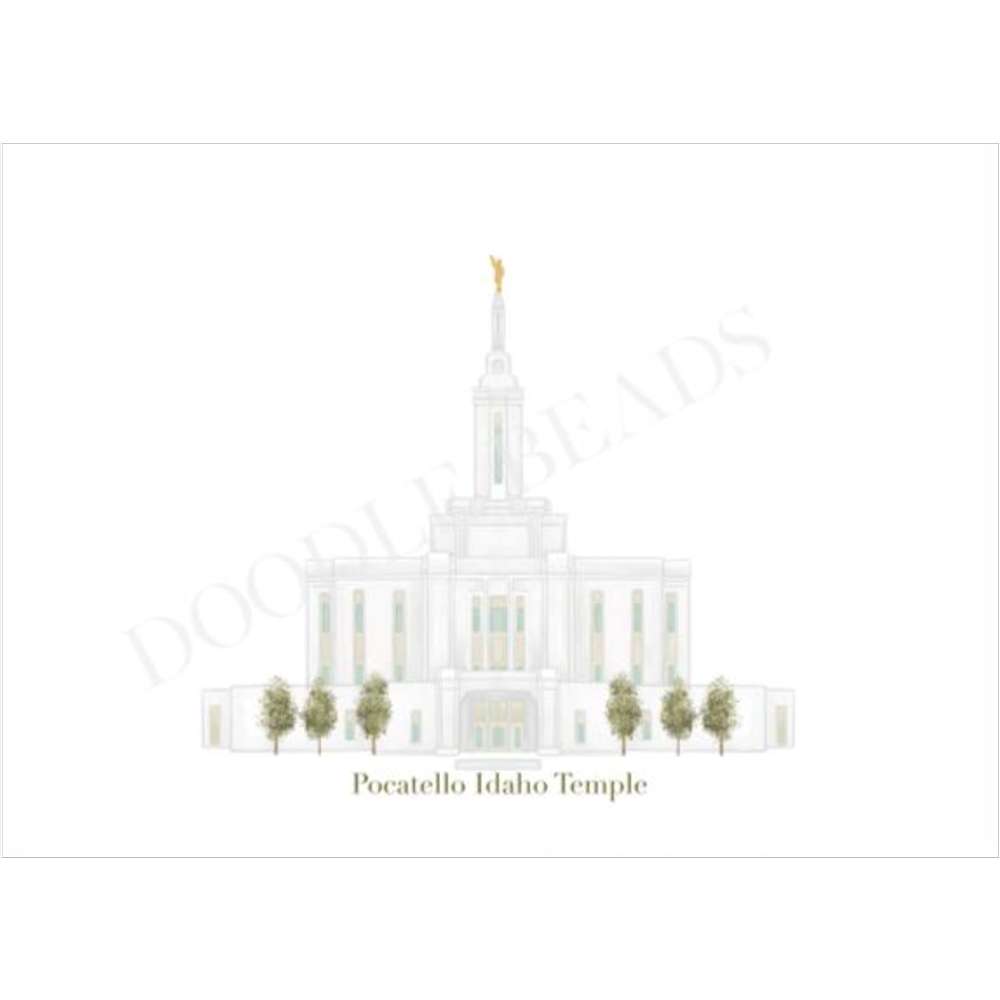 5X7 Pocatello Idaho Temple - Print, , large image number 0