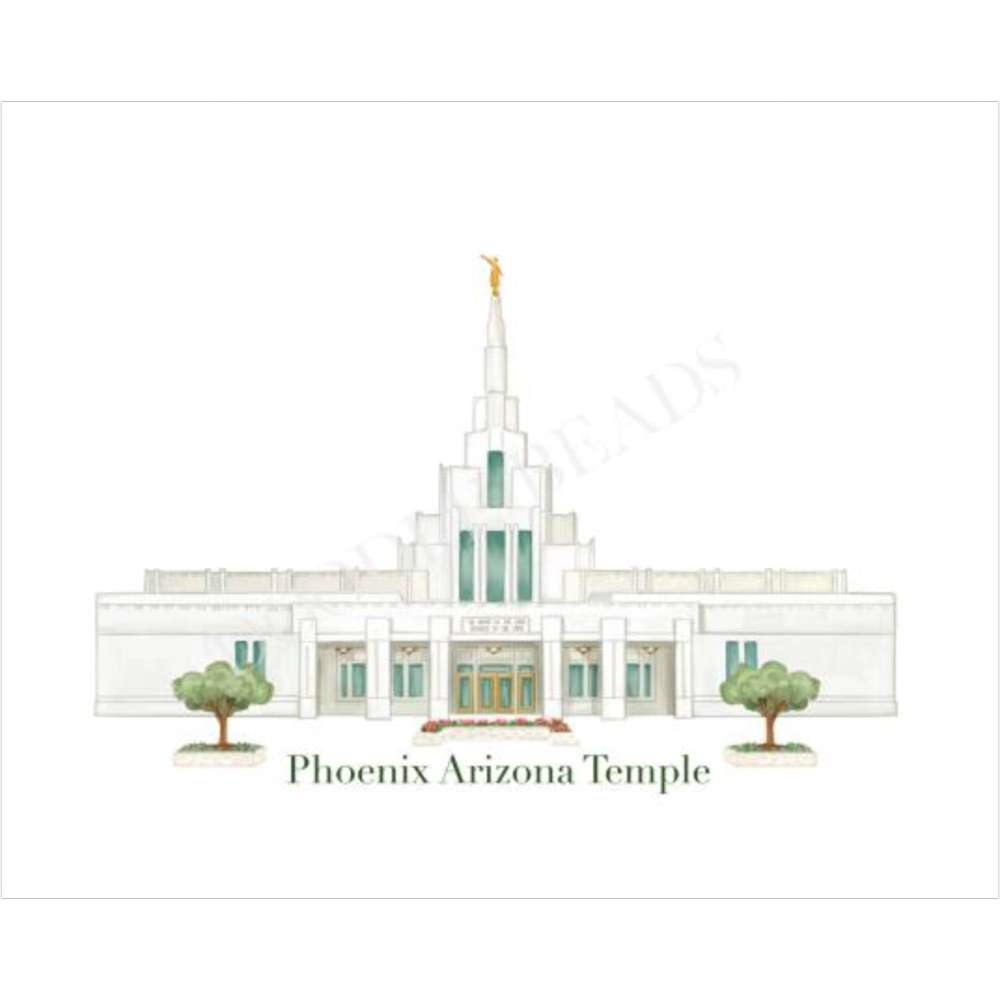 5X7 Phoenix Arizona Temple - Print, , large image number 0