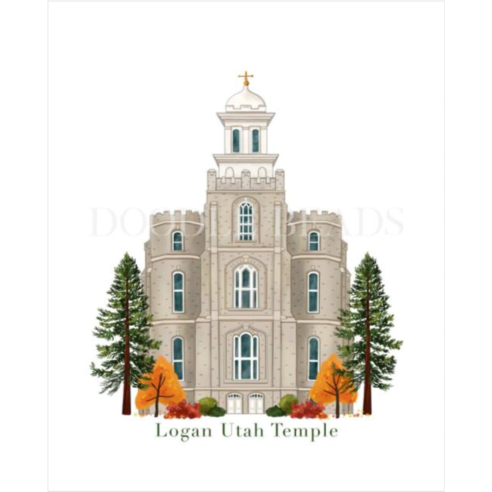 5X7 Logan Utah Temple - Print, , large image number 0