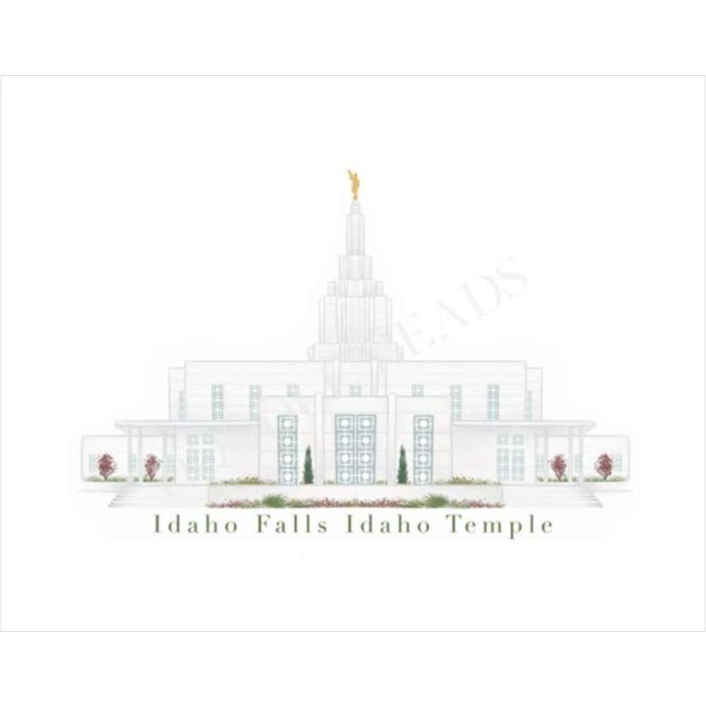 8X10 Idaho Falls Idaho Temple - Print, , large image number 0