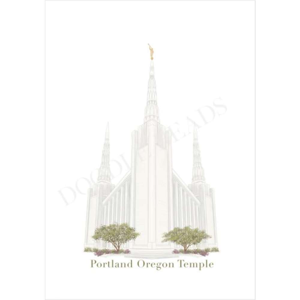Portland Oregon Temple Print