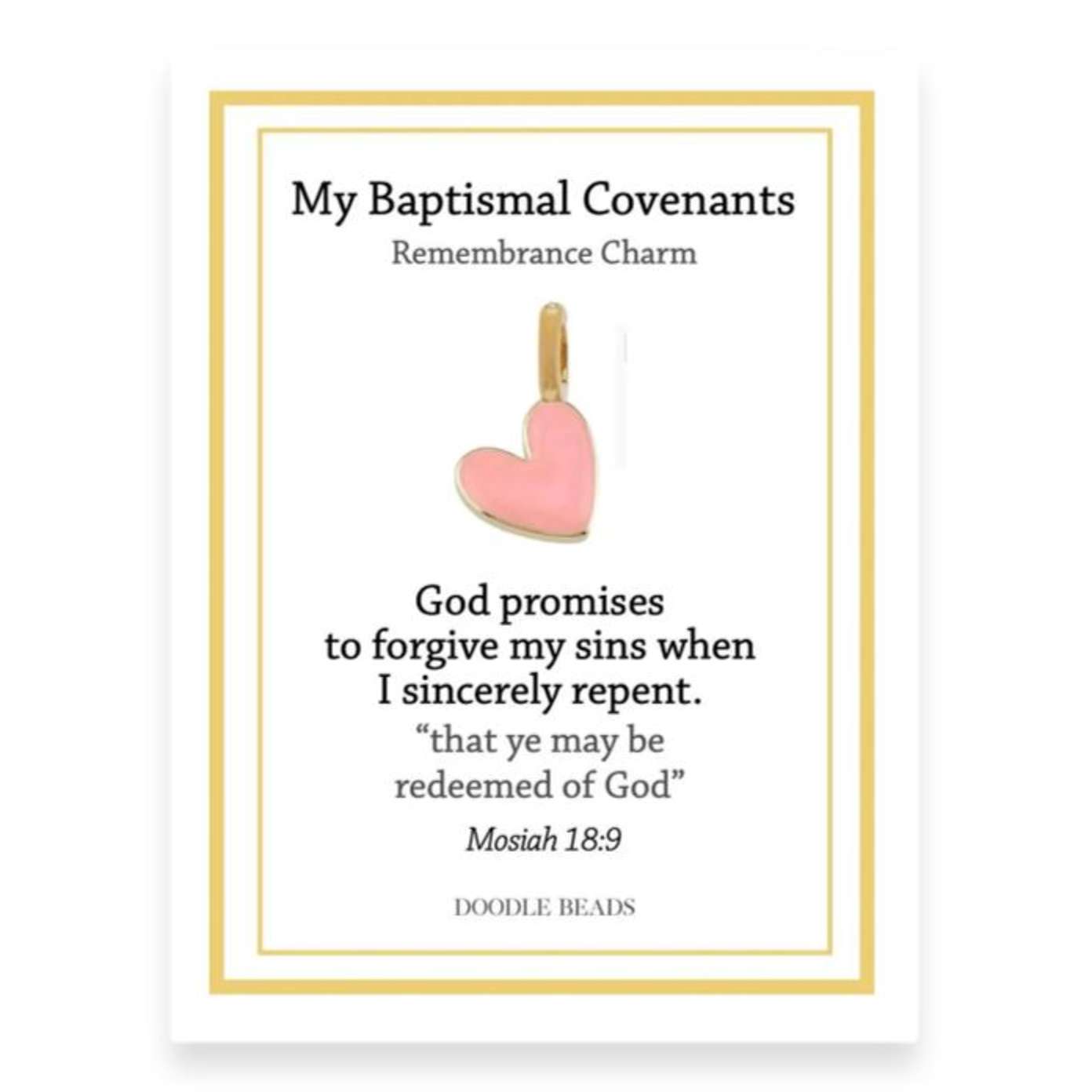 Heart Baptismal Covenant Charm