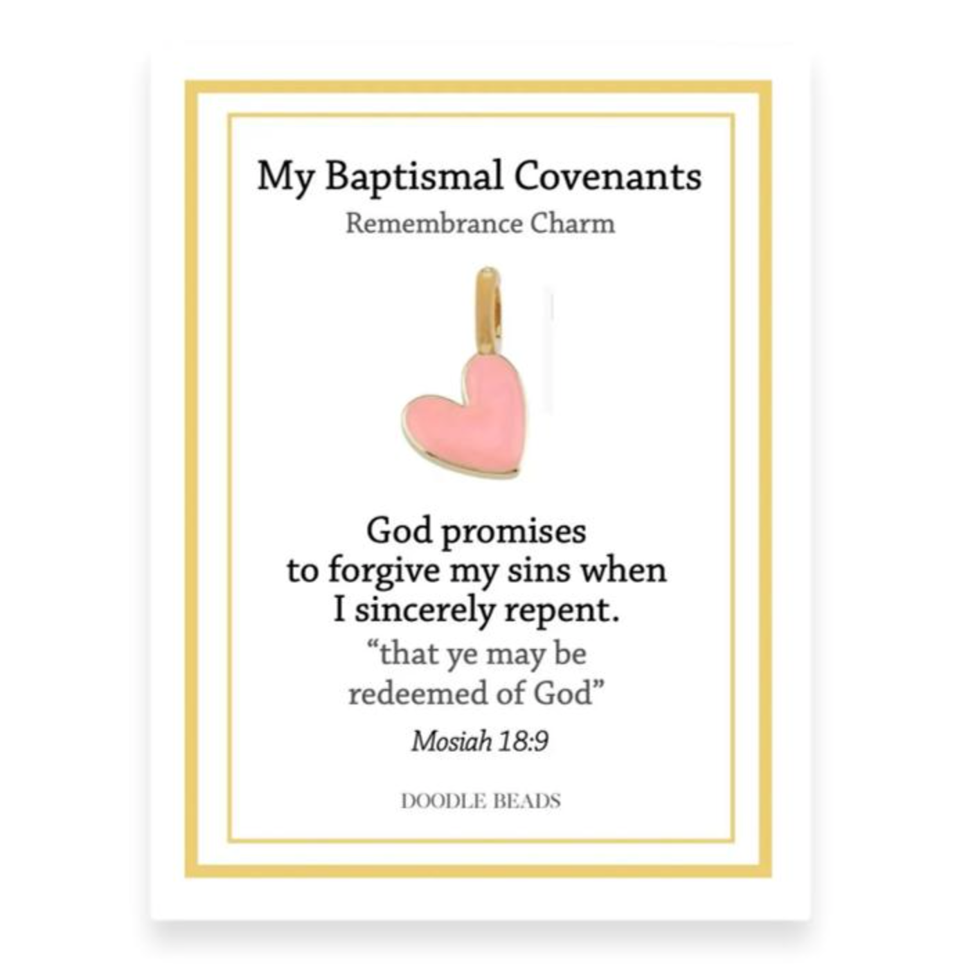 Heart Baptismal Covenant Charm, , large image number 0