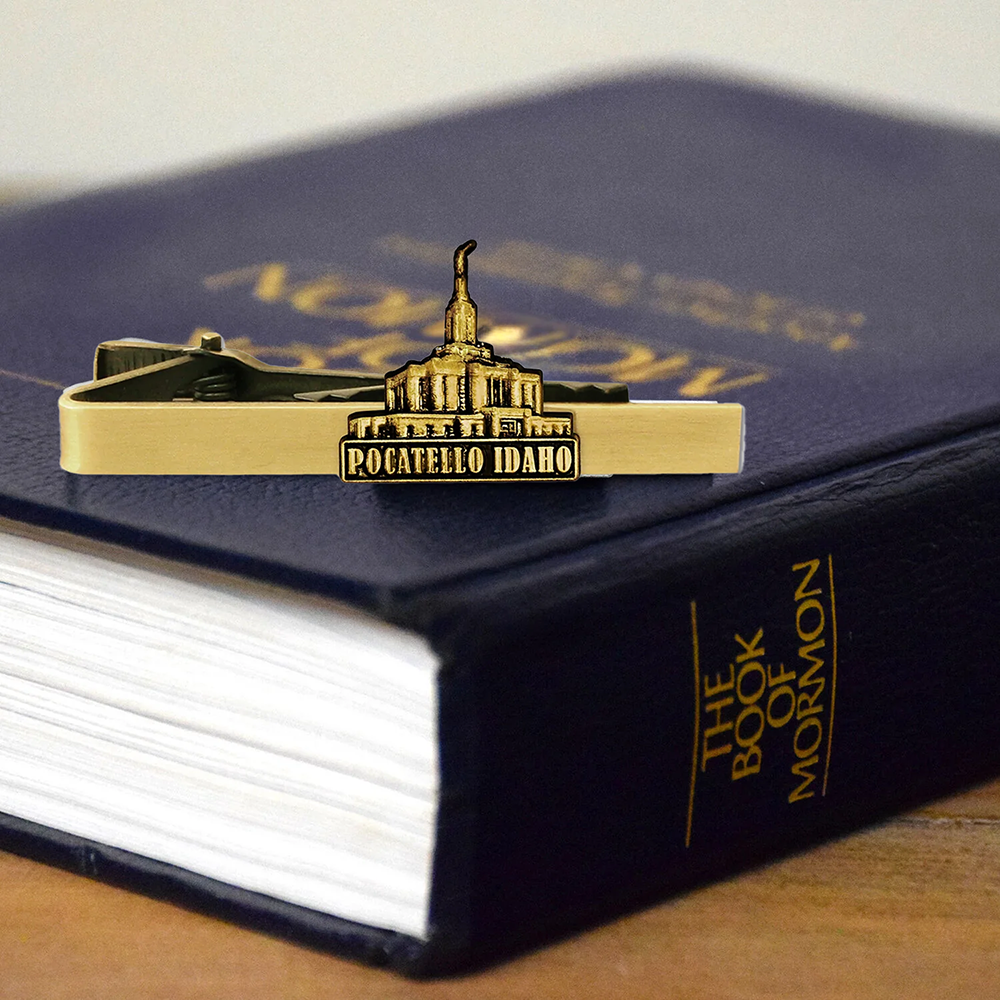 Pocatello Temple Gold Tie Bar, , large