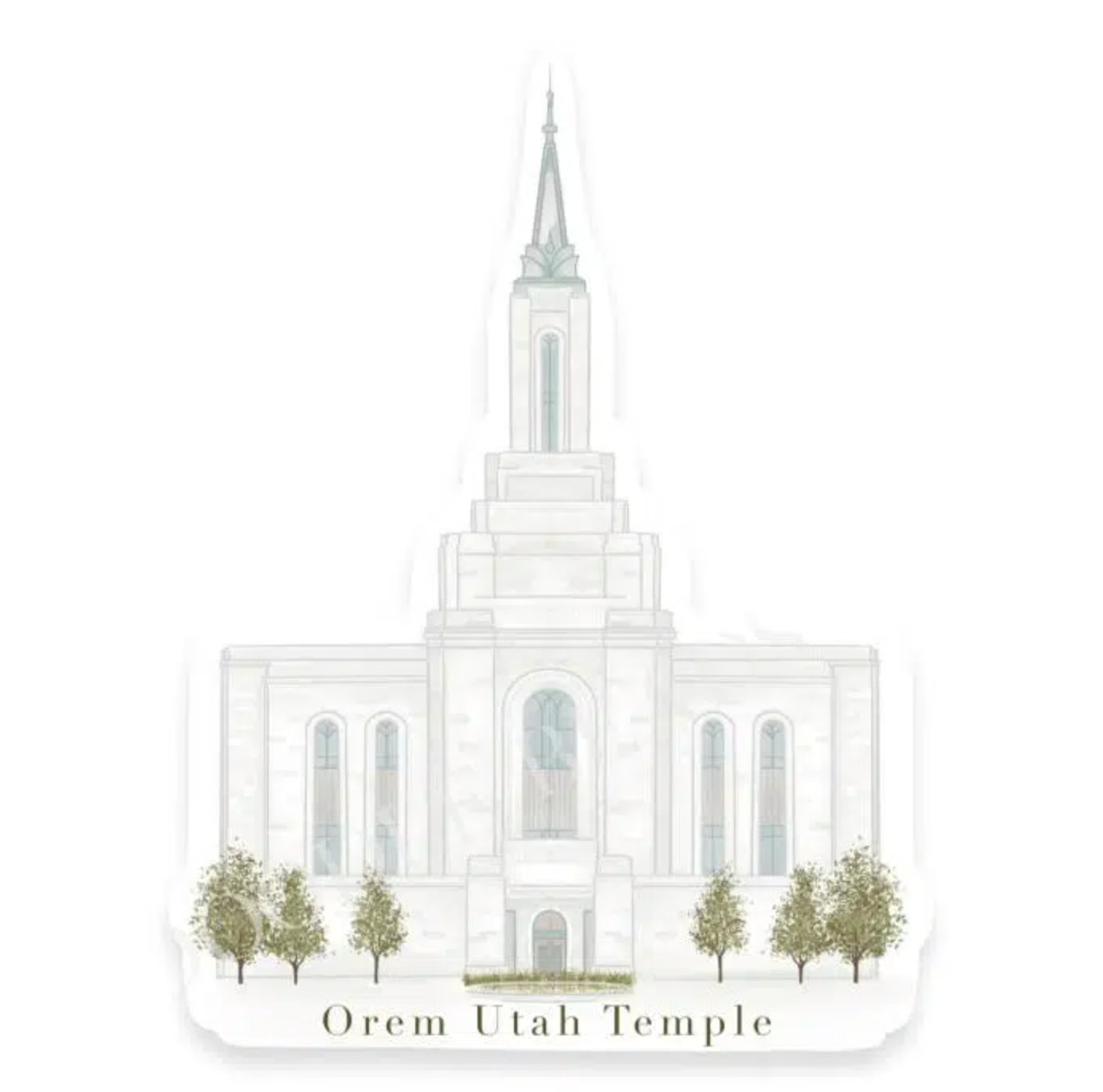 Orem Utah Temple Sticker