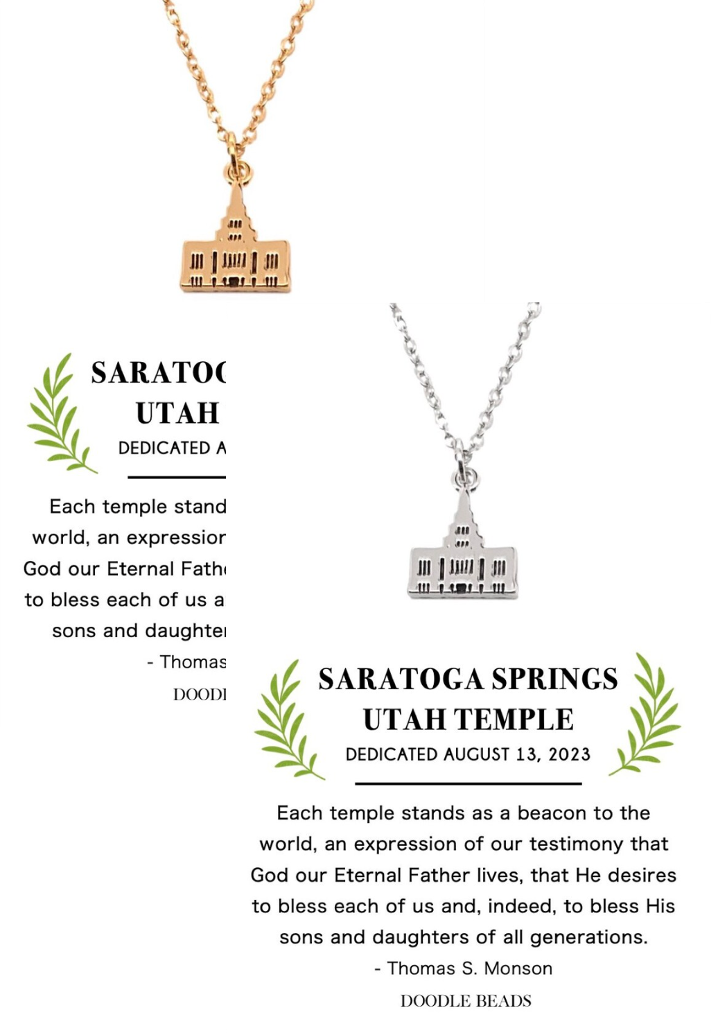 Saratoga Springs Temple Necklace