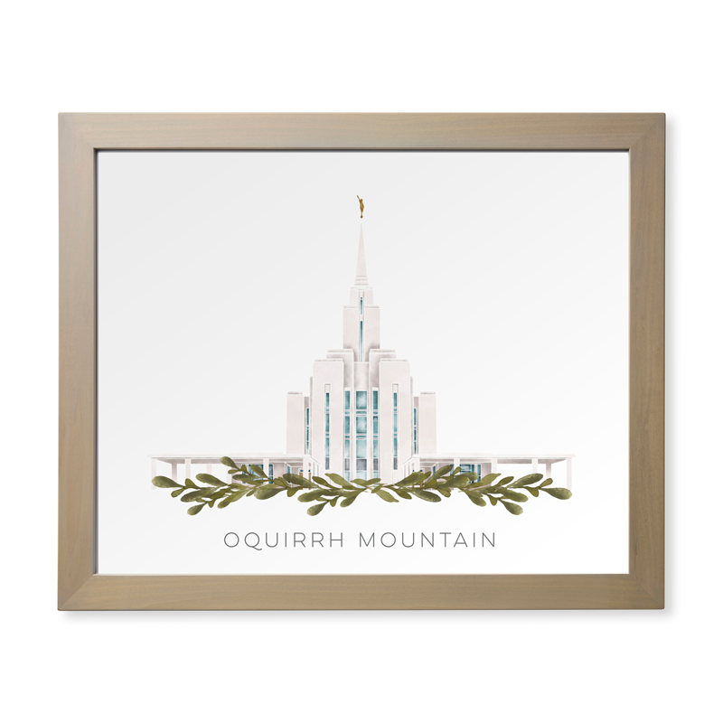 Oquirrh Mountain Utah Temple (28x34 Framed Paper Print), , large image number 0