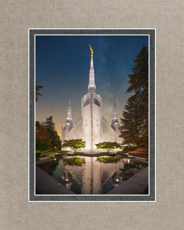 Portland Temple, Divine Heaven (Matted Print)
