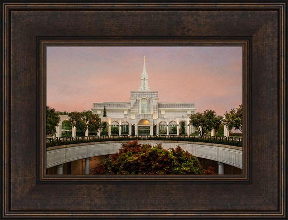 Bountiful Temple Fall Atrium (17x22 Framed Art)