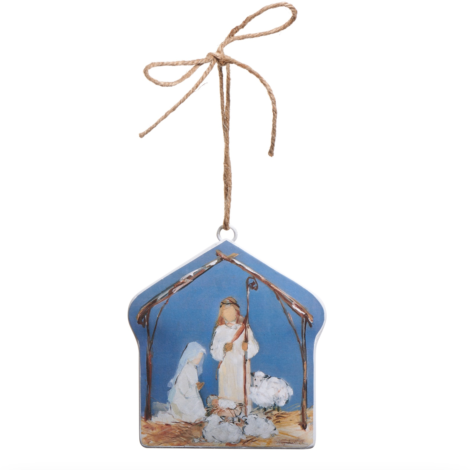 Holy Family with Sheep Ornament
