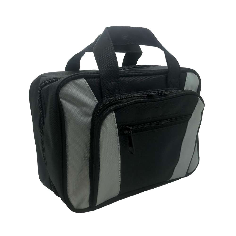 Hunter Gray and Black Scripture Tote