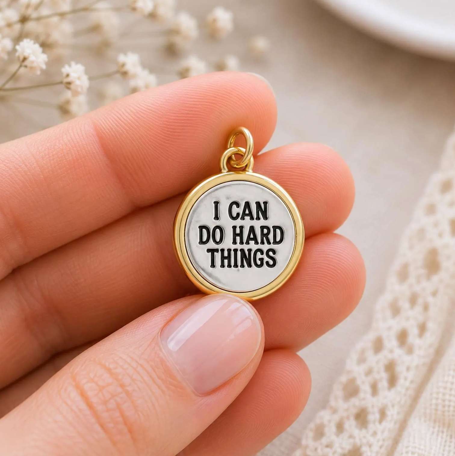 I Can Do Hard Things Charm, , large