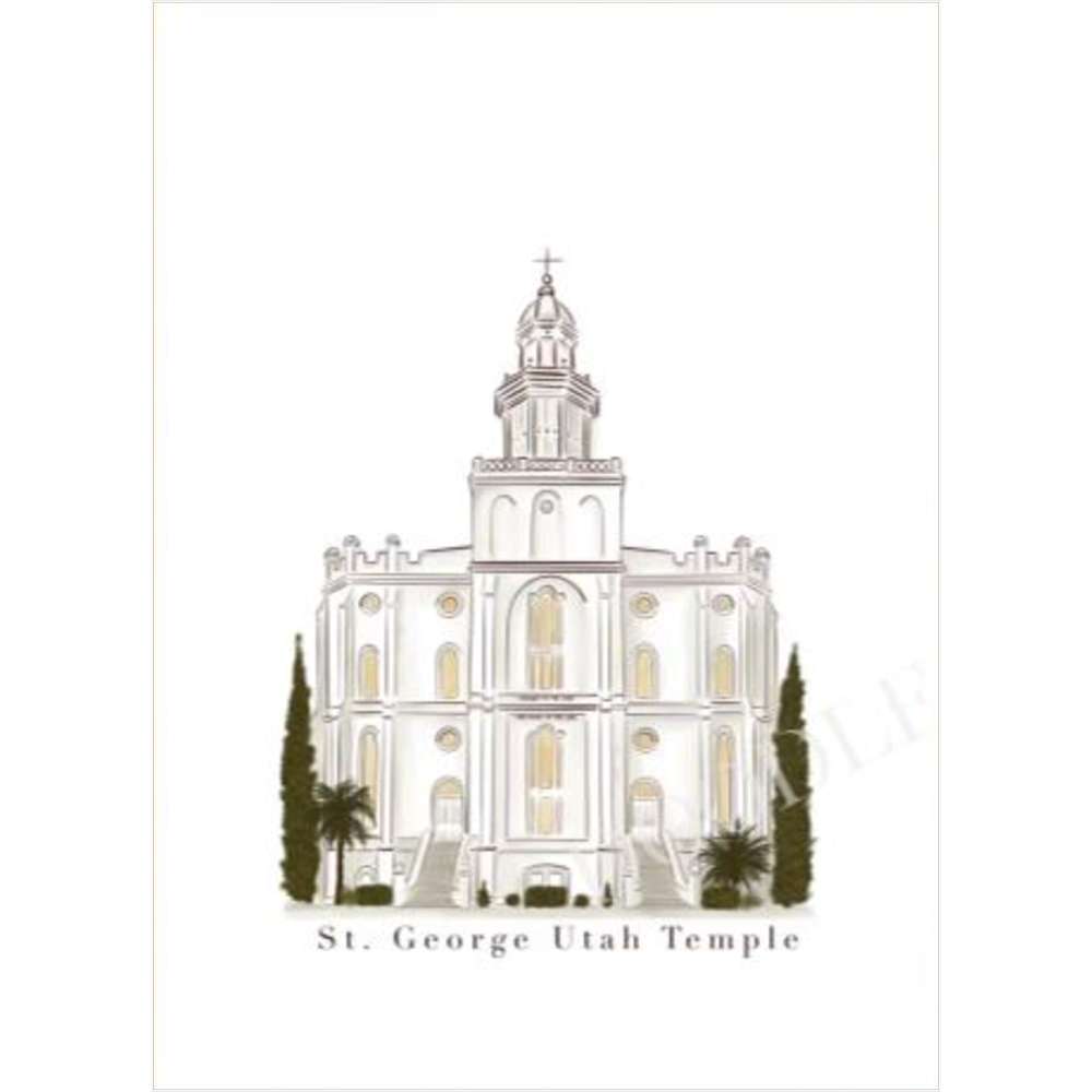 St. George Utah Temple Print, , large image number 0