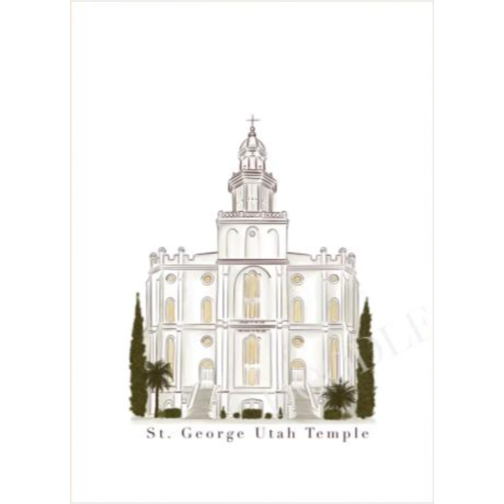 St. George Utah Temple Print, , large image number 0