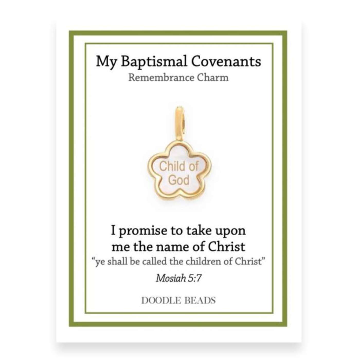 Child of God Flower Baptismal Covenant Charm, , large image number 0