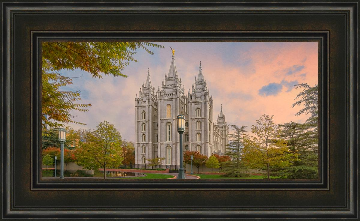 Salt Lake Temple Peace Be Still (22x36 Framed Art)