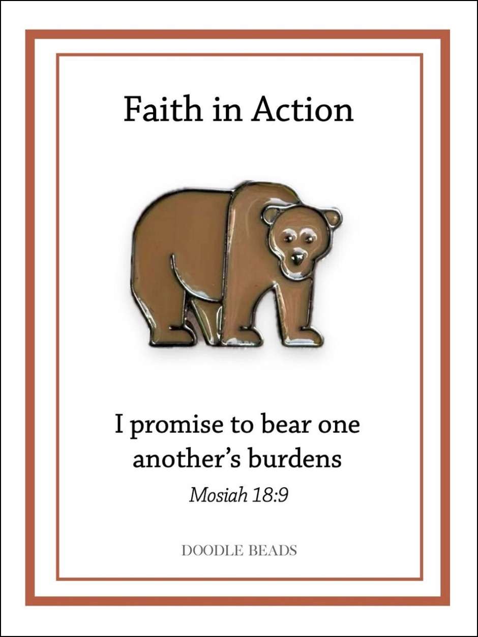 Bear Faith in Action Pin