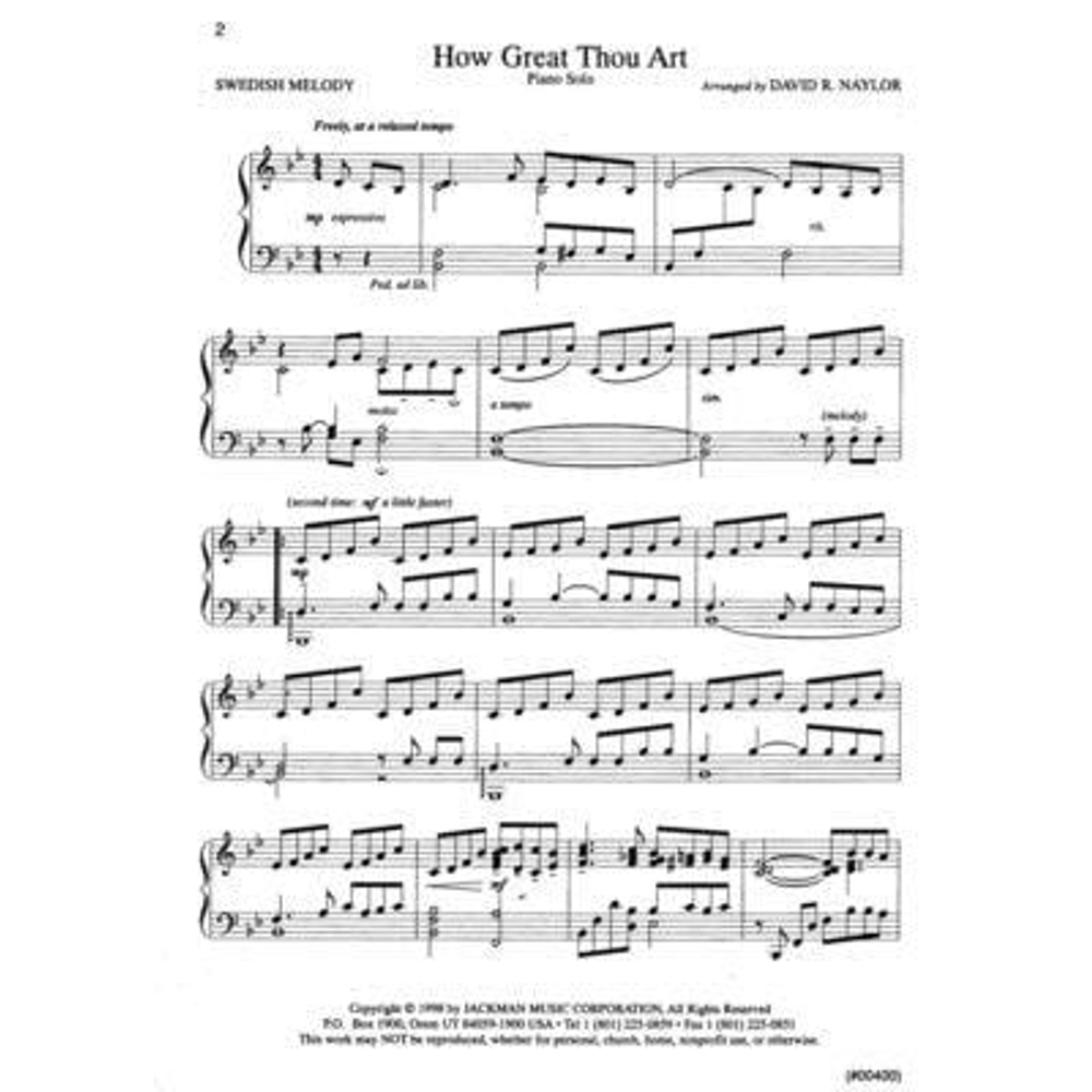 How Great Thou Art, , large