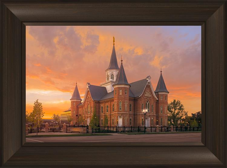 Provo City Center Temple, Embers of Faith (23x31 Framed Art)