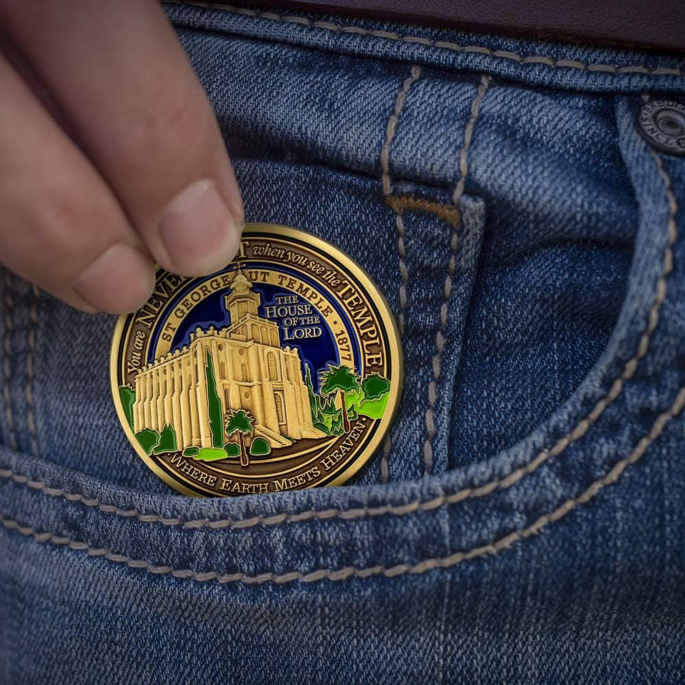 St. George Utah Temple Medallion Coin, , large image number 4