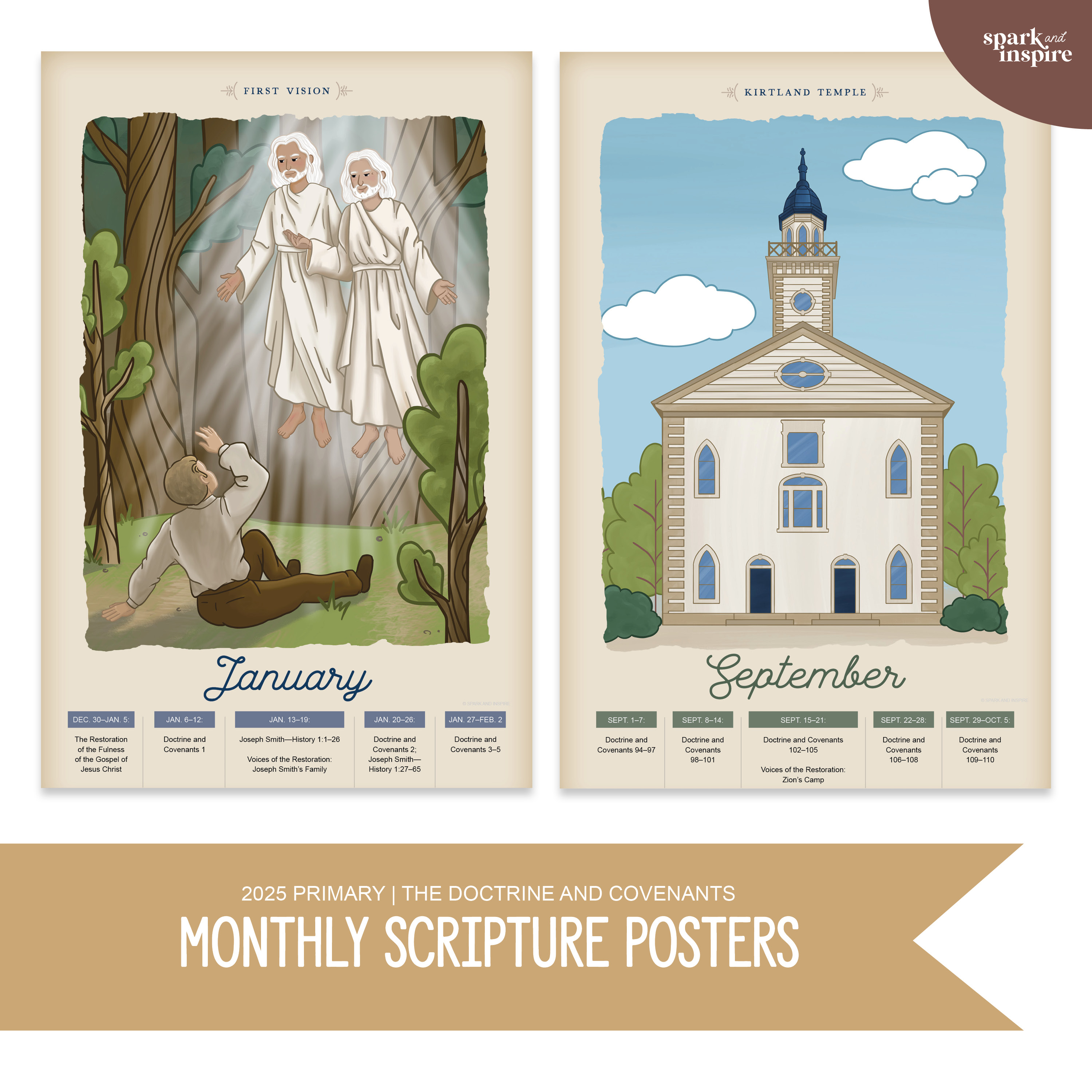 2025 Primary - Monthly Scripture Posters