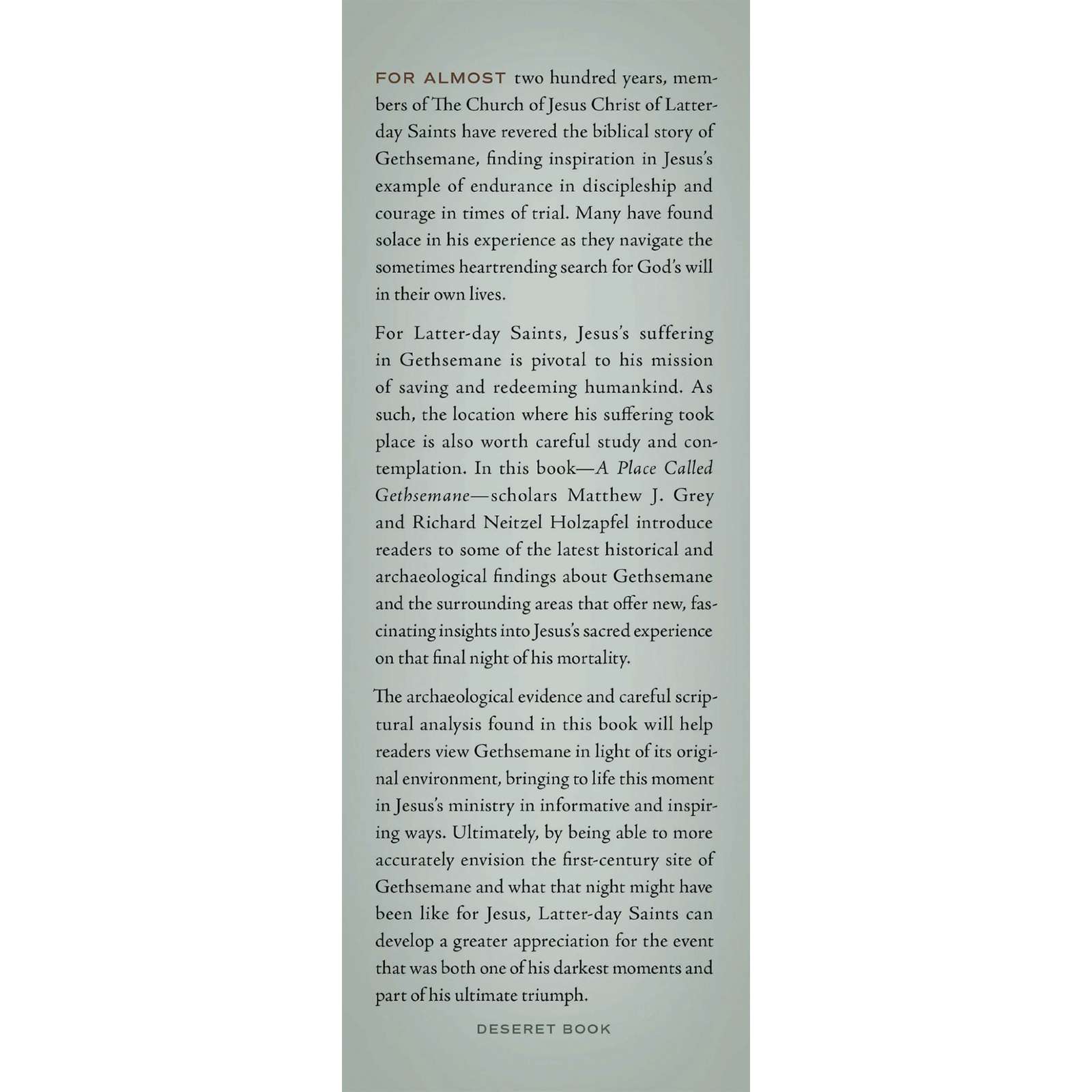 A Place Called Gethsemane, , large