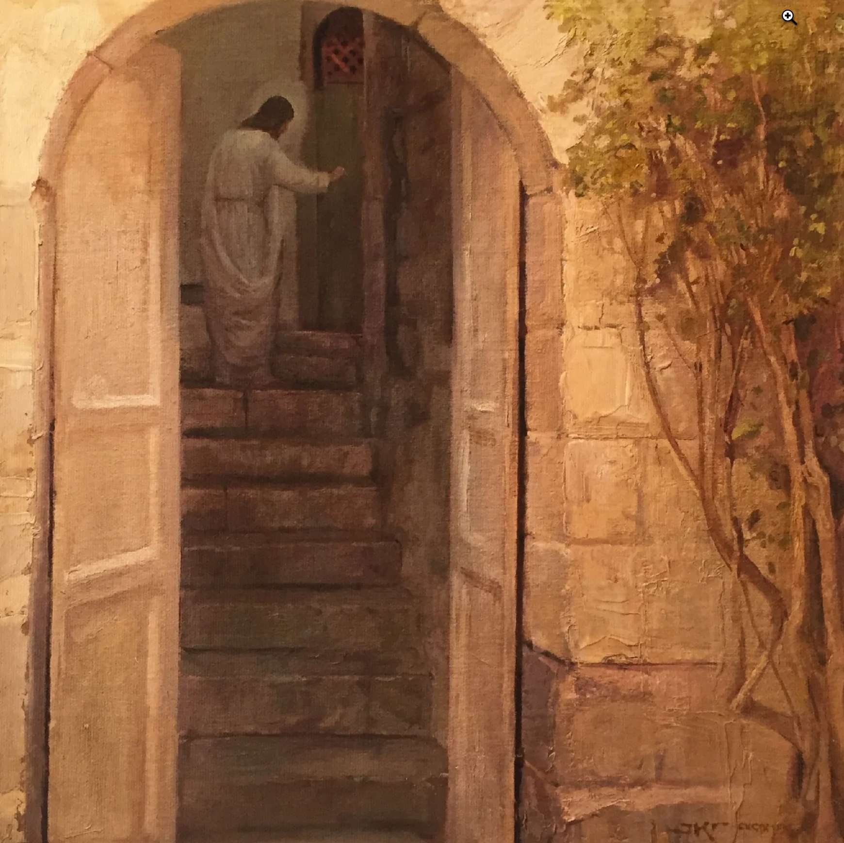 I Stand at the Door and Knock (9x9 Framed Art), , large image number 1