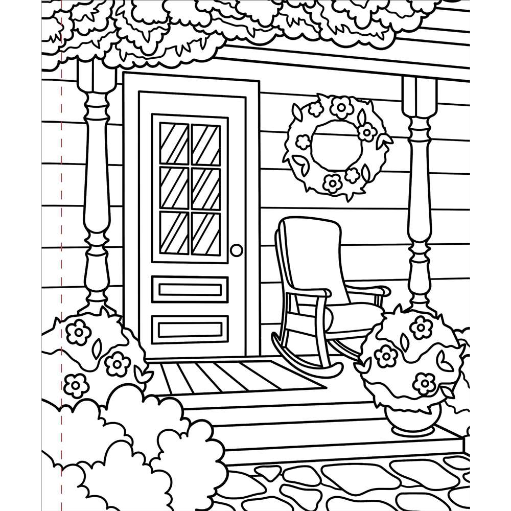 Large Print Coloring Book Home Sweet Home, , large image number 2