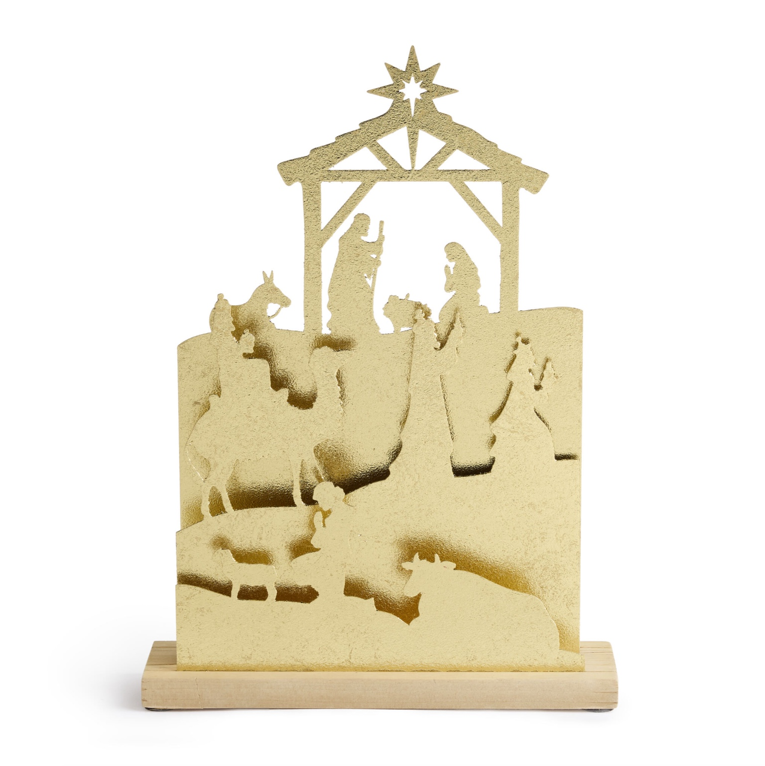 Tiered Gold Nativity