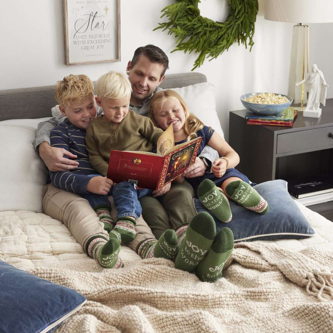 Joy to the World Christmas Socks, , large