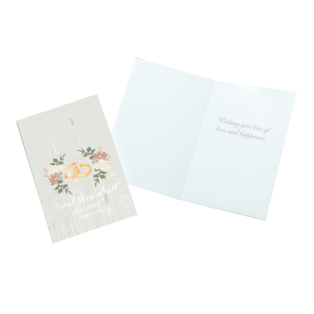 They Shall Be One Wedding Greeting Card