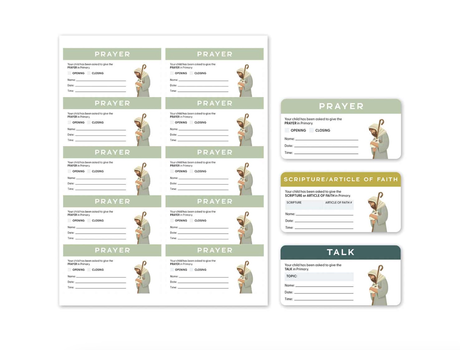 Primary Assignment Reminder Stickers