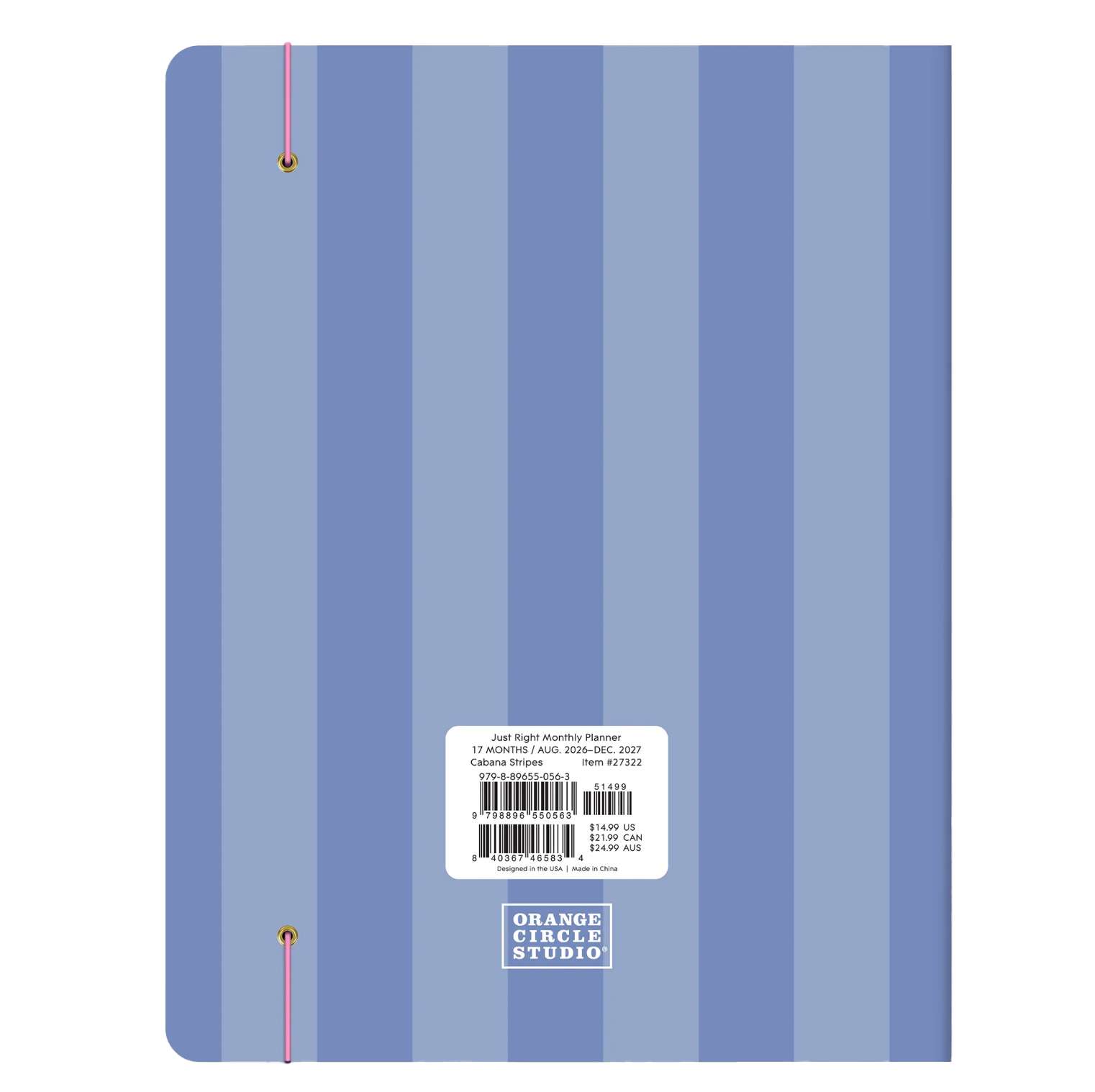 2027 Cabana Stripes Just Right 17-Month Planner, , large image number 6