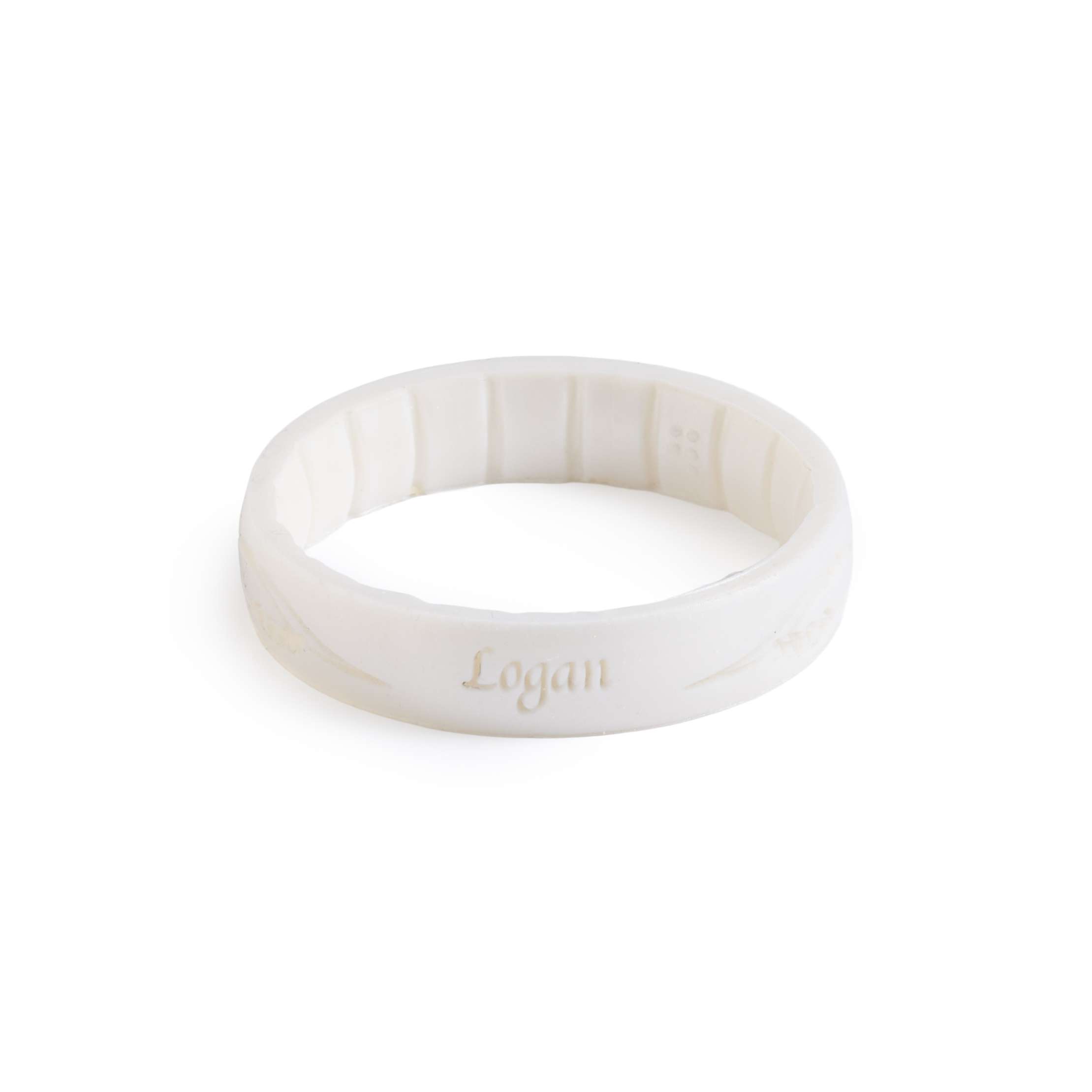 Logan Temple Thin Silicone Ring, , large