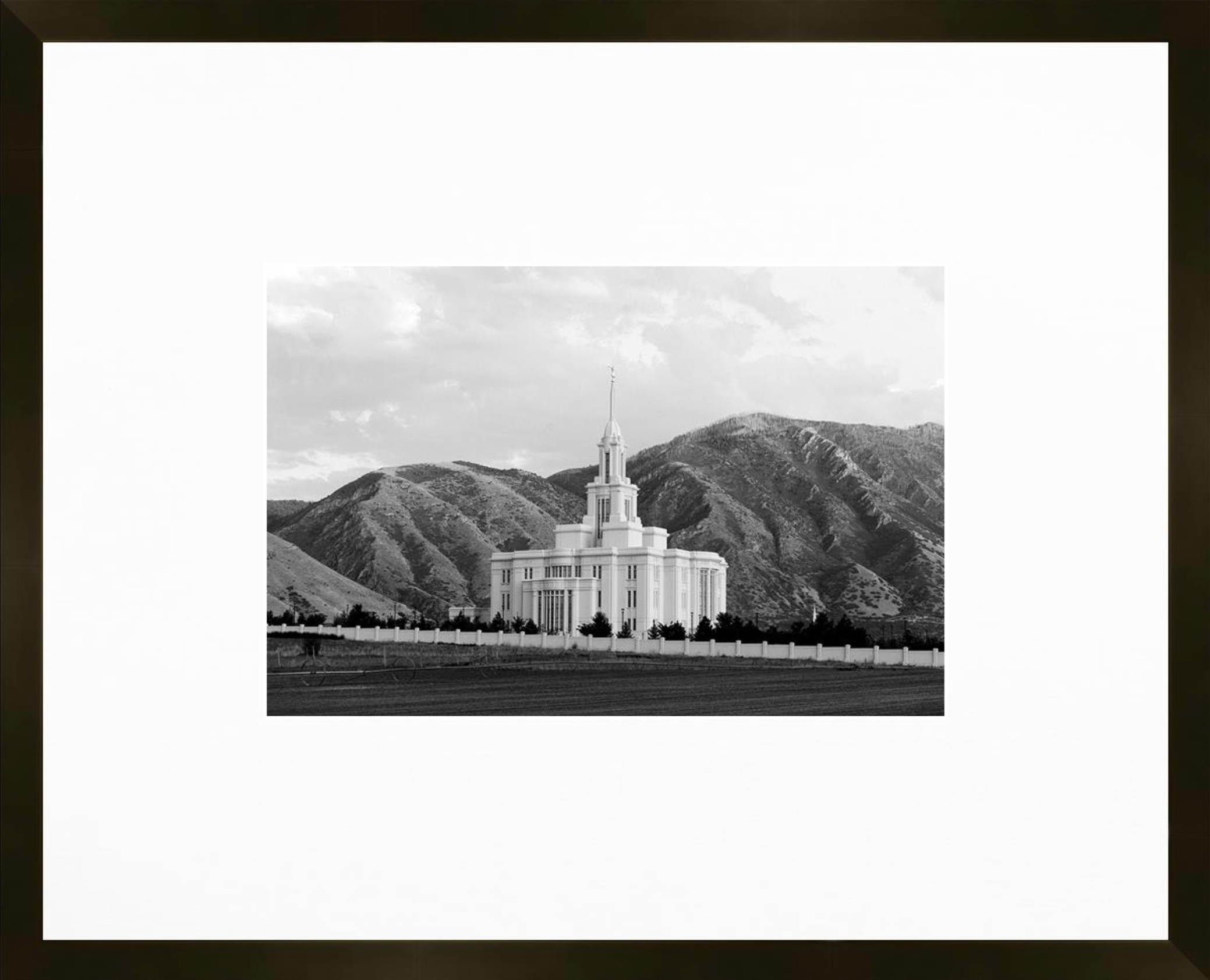 Payson Temple, Place of Peace (21x17 Framed Paper Print)