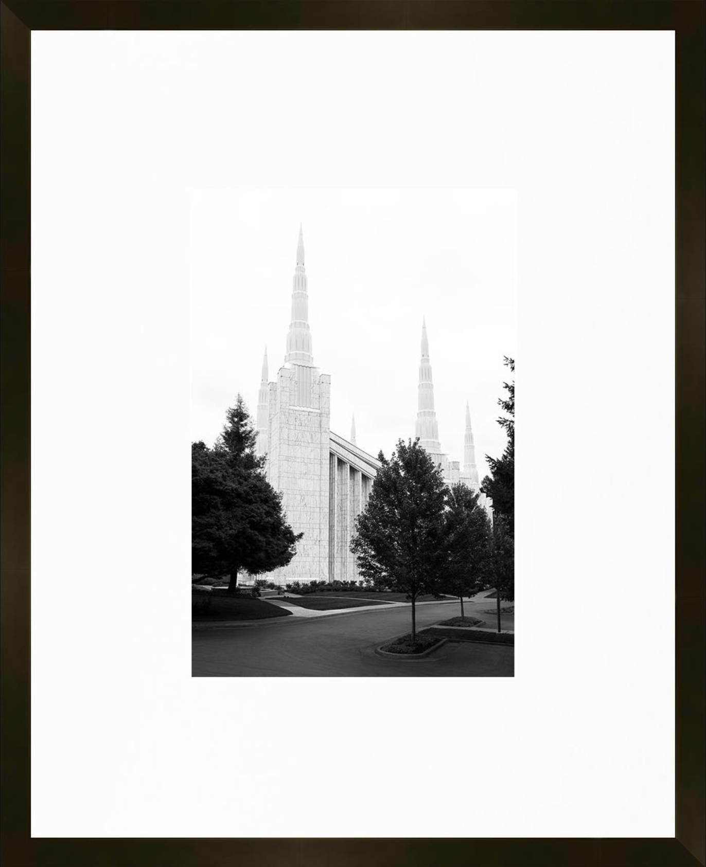Portland Temple, Place of Peace (21x17 Framed Paper Print)