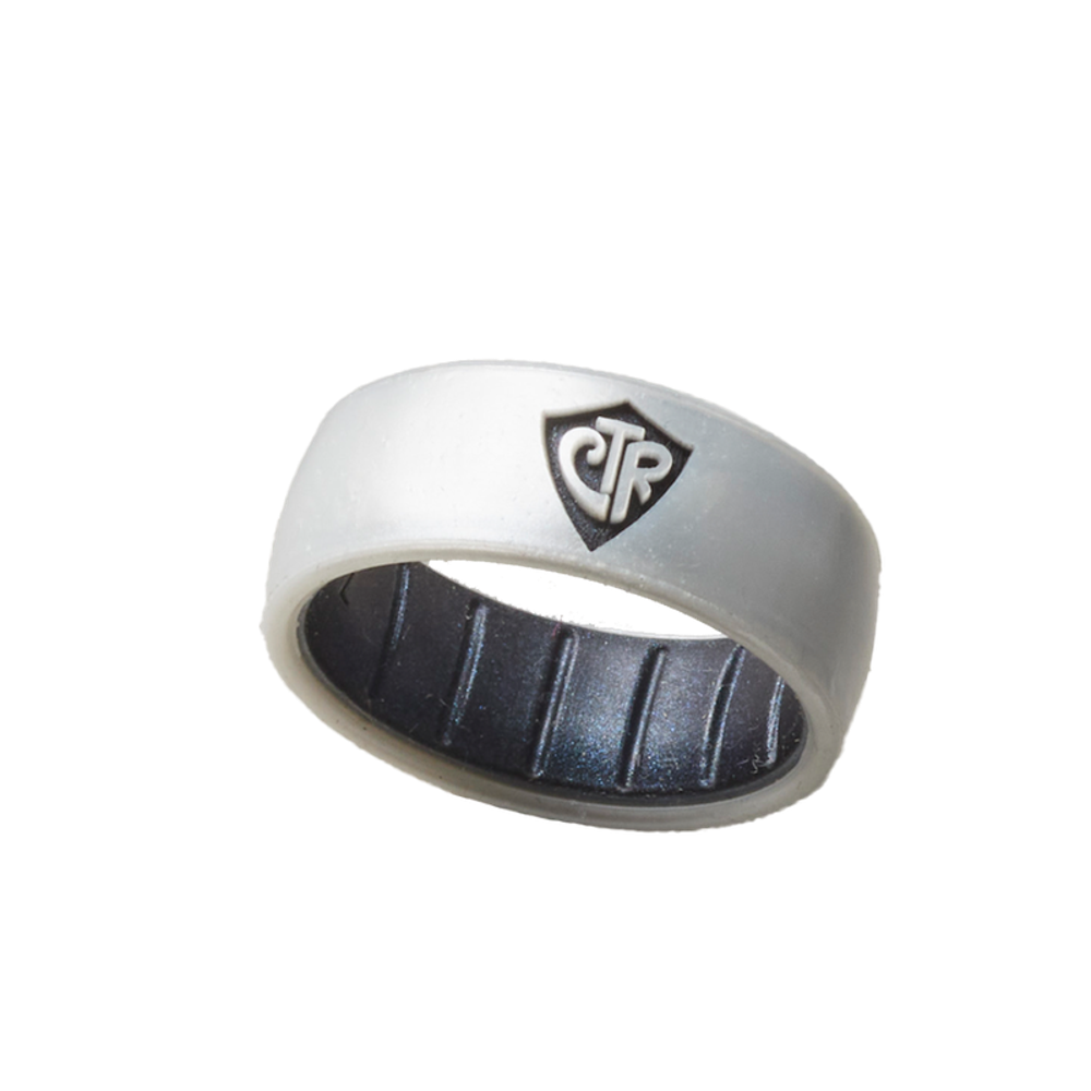 Silicone Shield Two Tone Pearl and Black Pearl CTR Ring,  Silicone Shield Two Tone Pearl and Black Pearl CTR Ring